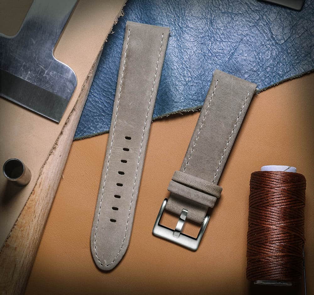 FOSSIL GEN 5 | Genuine Leather Watch Bands | Grey